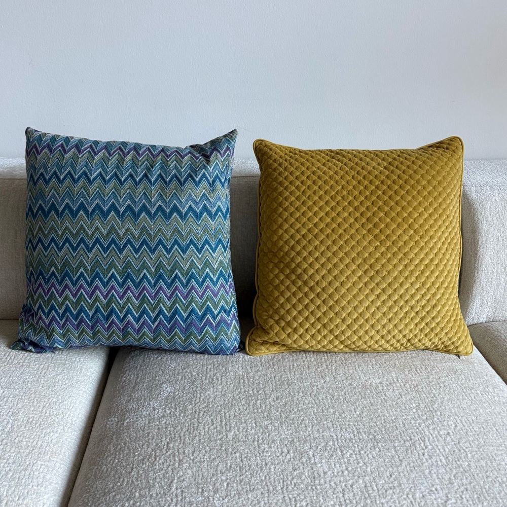 MISSONI Chevron Cushion + Velvet Cushion